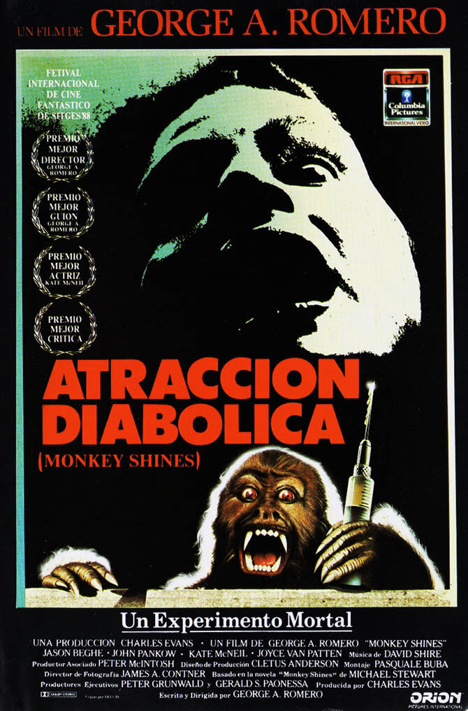 Atracción diabólica (1988). (Monkey Shines) BDrip 1080p (Spanish-English+Subs)
