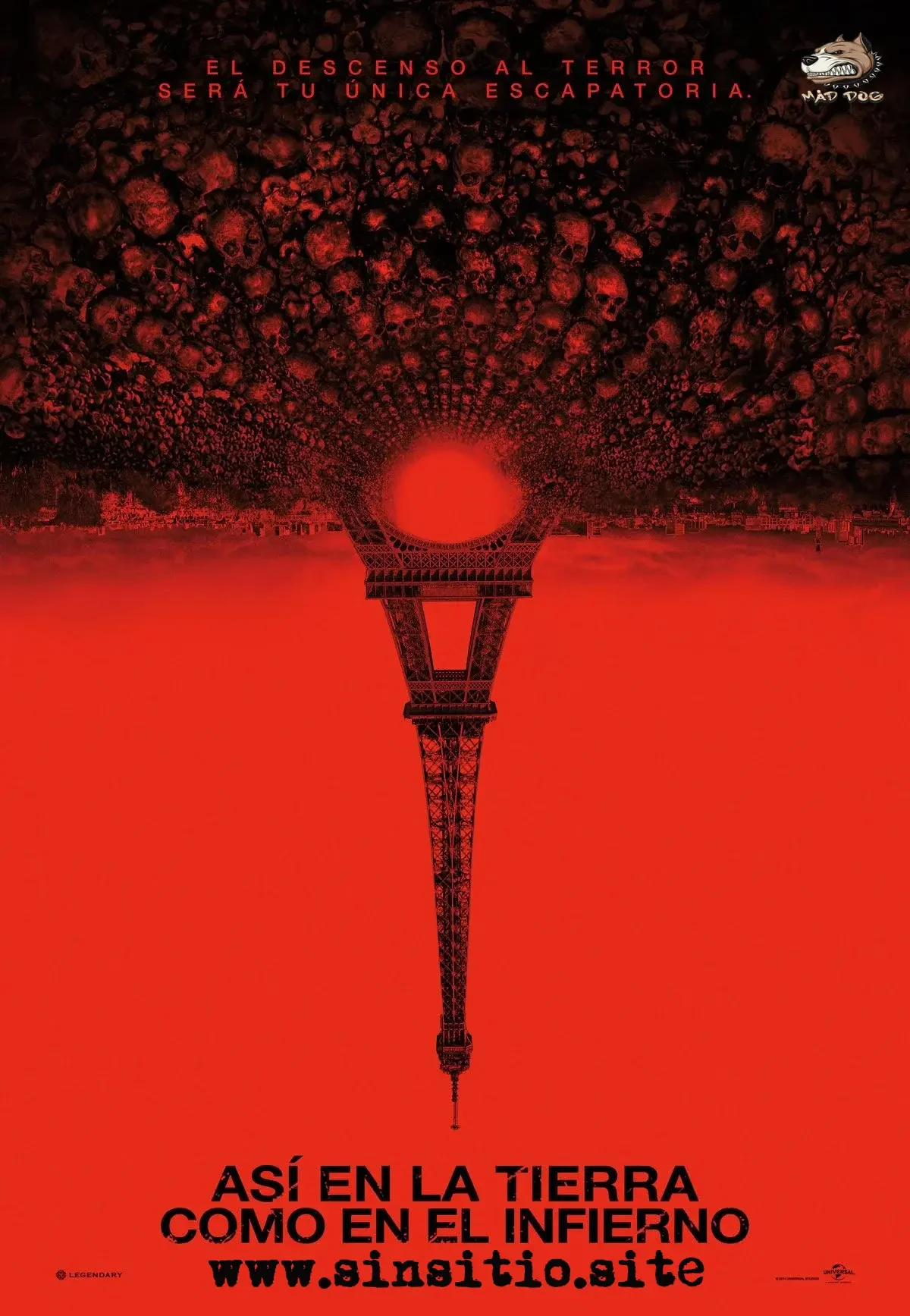 Así en la tierra como en el infierno (2014). HEVC HD 1080p (Spanish-English+Subt) + HDrip