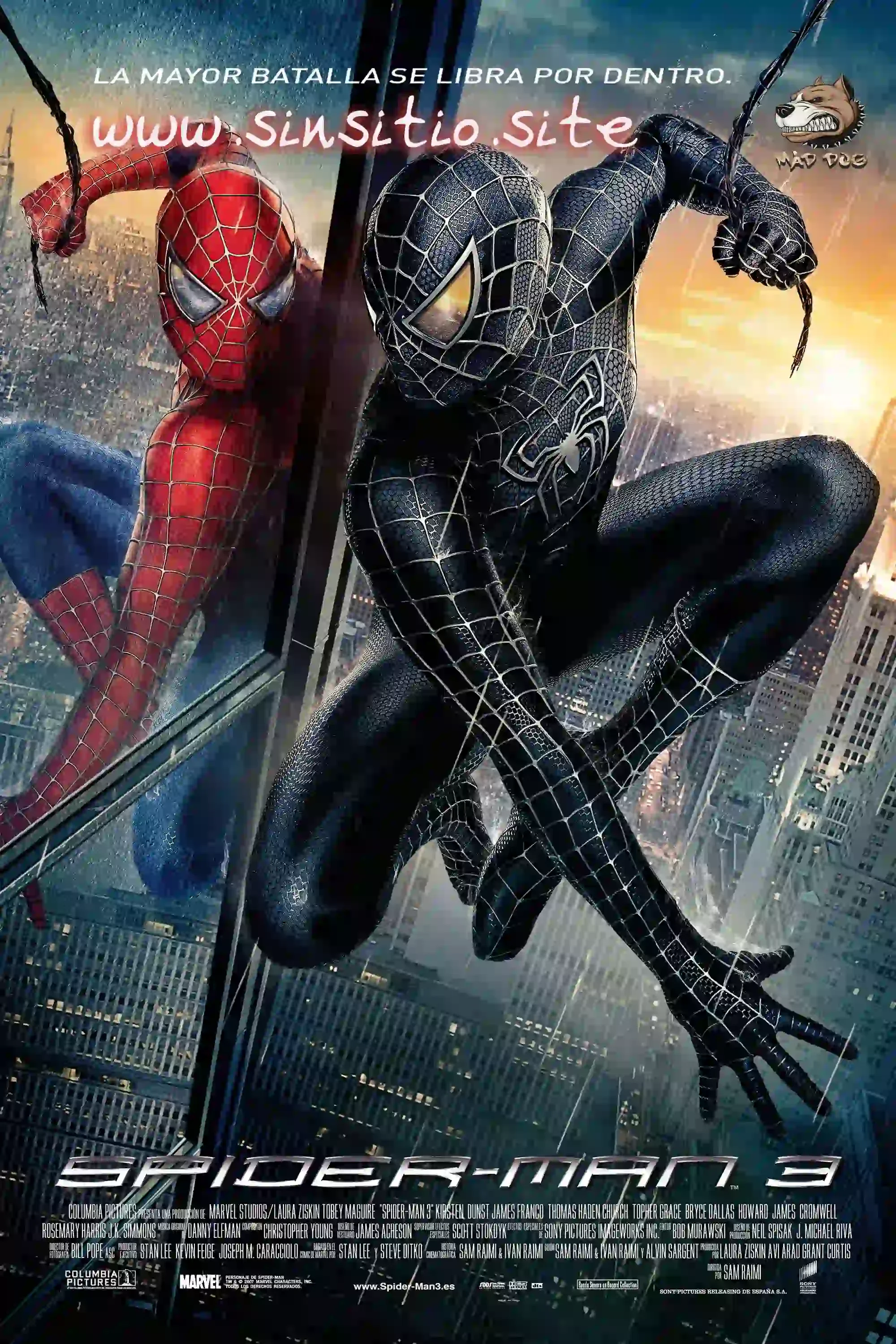 Spider-man 3 (2007).HEVC BDrip 1080p (Spanish-English+Subt) + HD BDrip 1080p