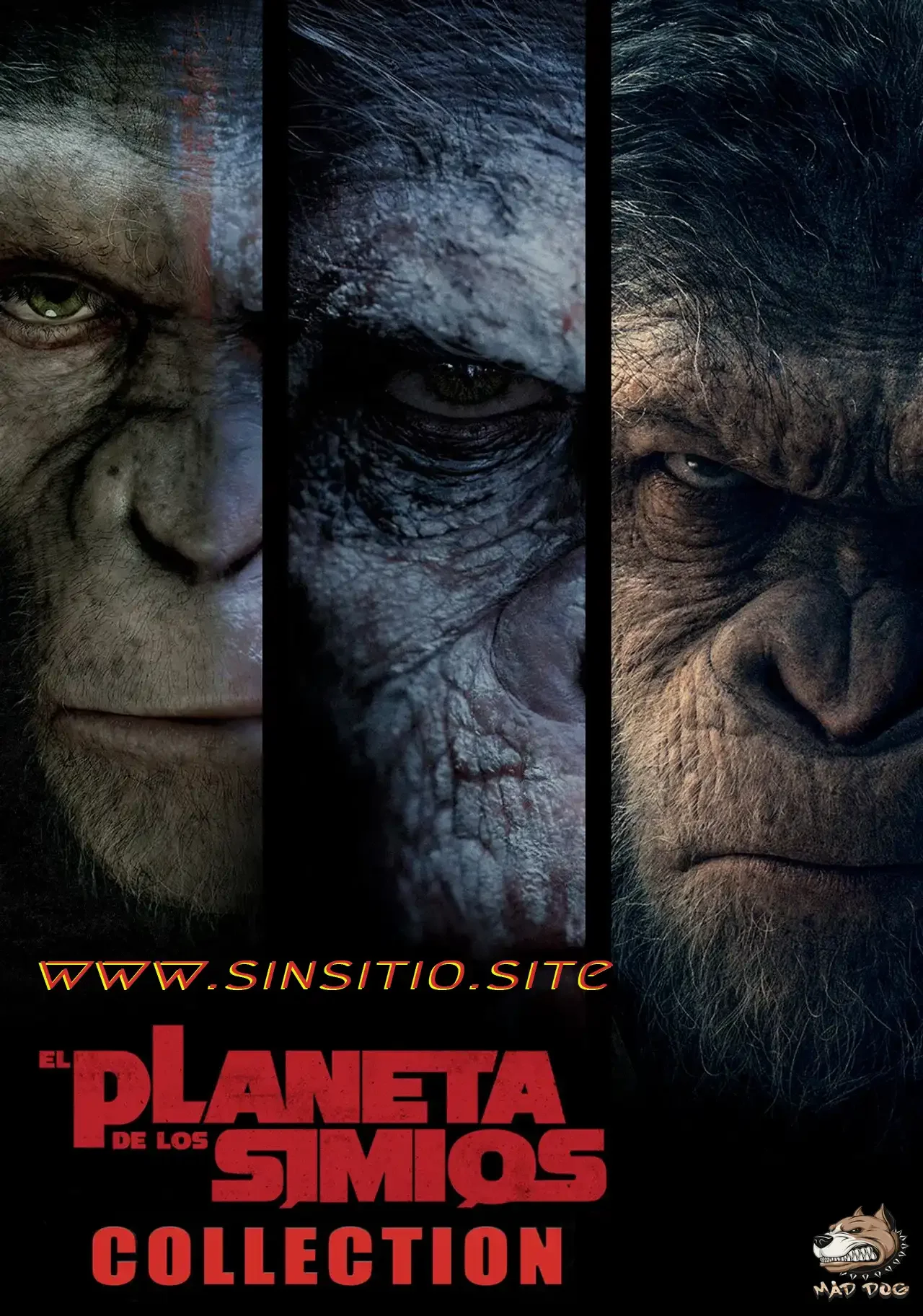 Saga el planeta de los simios (2011-2024).BDrip 1080p (Spanish-English+Subt)