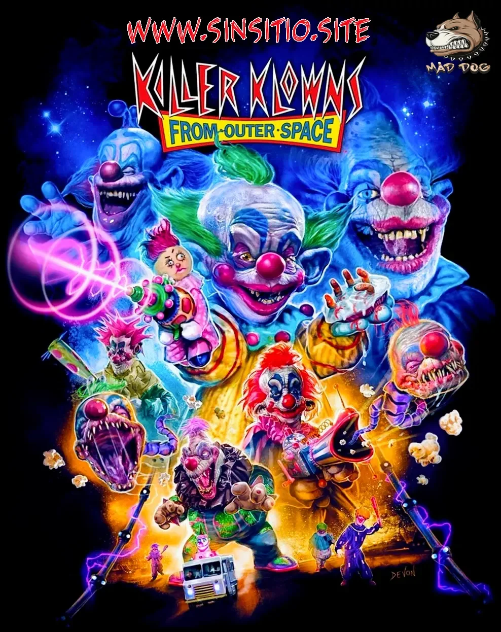 🤡👽 Payasos asesinos del espacio Exterior (1988).(Killer Klowns from Outer Space) BDrip 1080p (Spanish-English+Subs)