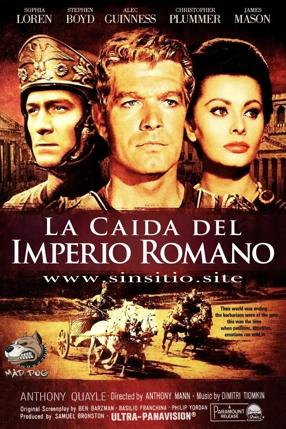 La caida del Imperio Romano (1964).BDrip 1080p (Spanish-English+Subs)